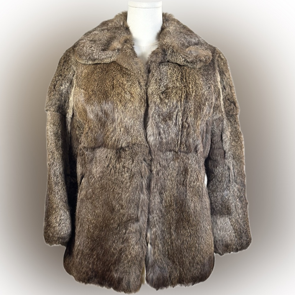 Brown Rabbit Fur Coat